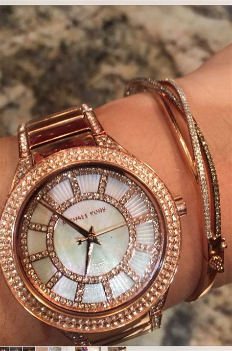 michael kors rose diamond watch|Michael Kors gold watch women.